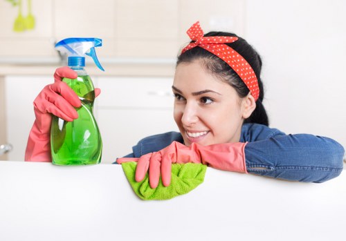 Cleaning newly renovated rooms after builders work in N1